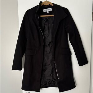 Nine West Classic Black Trench Coat